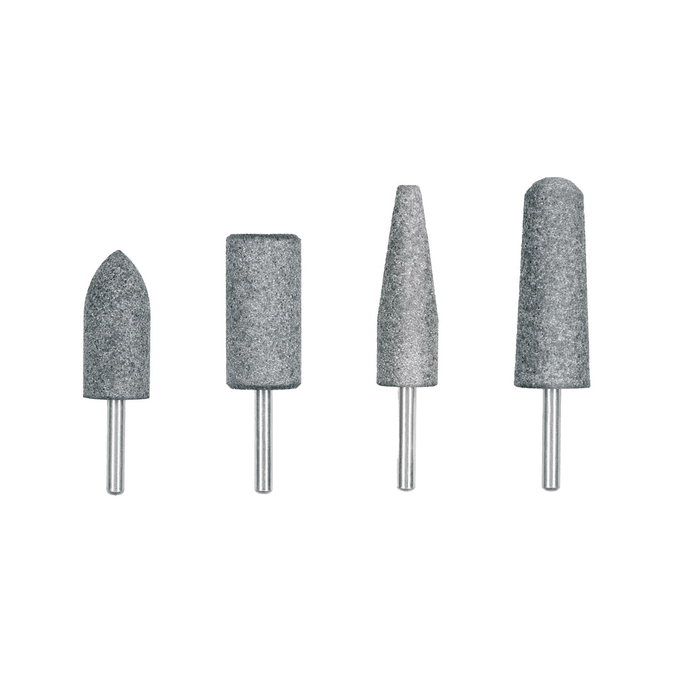 Juego de 4 piedras montadas zanco 1/4" acero inoxidable