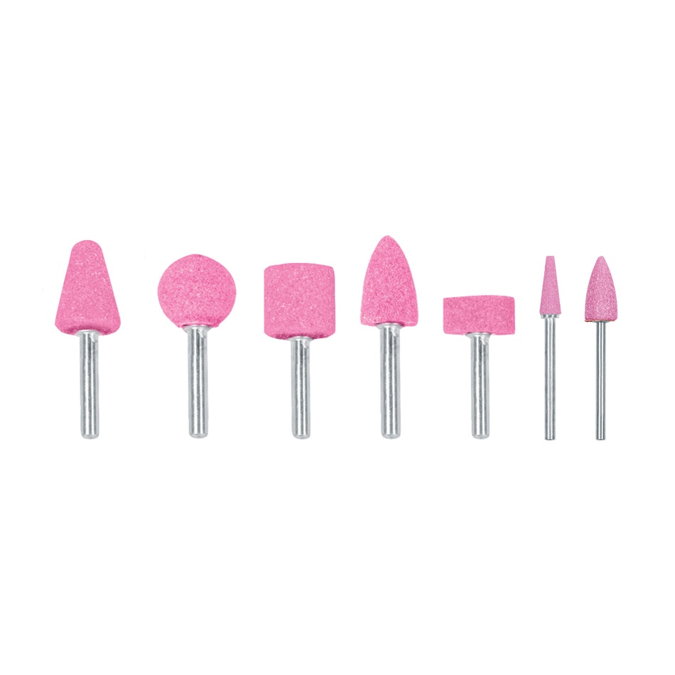 Juego de 5 piedras montadas zanco 1/4" y 1/8"uso general