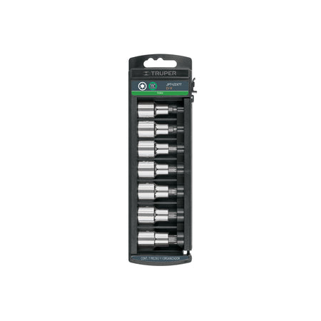 Juego de 7 dados cuadro 1/2' punta torx, Truper