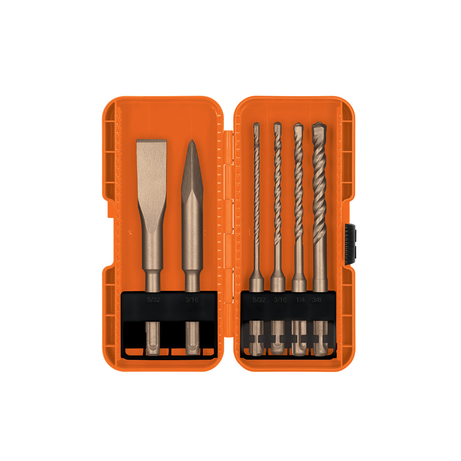 Juego de 6 brocas y cinceles SDS Plus en estuche TRUPER