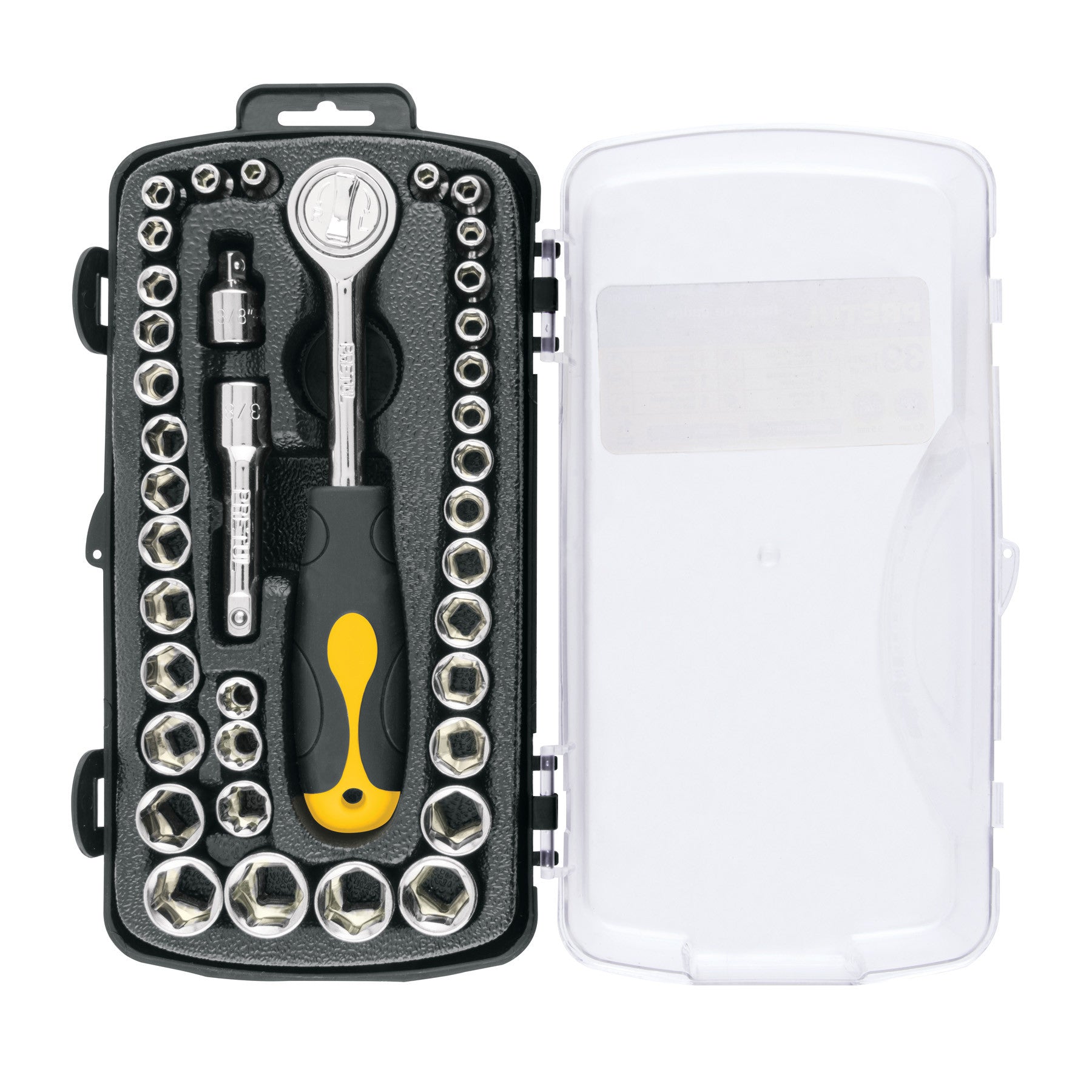 Juego de 39 herramientas 1/4' y 3/8' para mecánico, Pretul