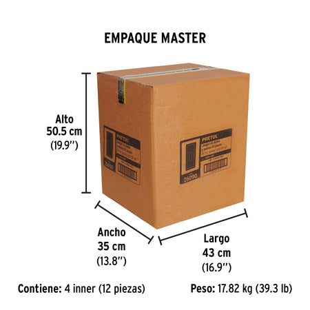 Juego de 60 herramientas 1/4' y 3/8' para mecánico, Pretul