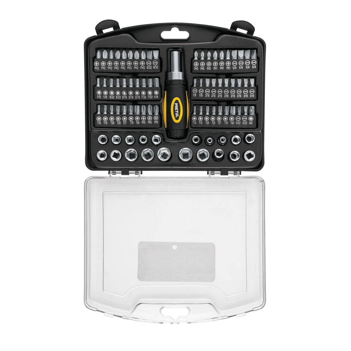 Juego de 81 herramientas 1/4" para mecanico Pretul