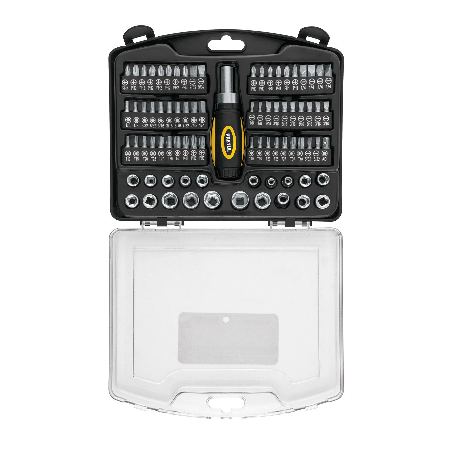 Juego de 81 herramientas 1/4" para mecanico Pretul