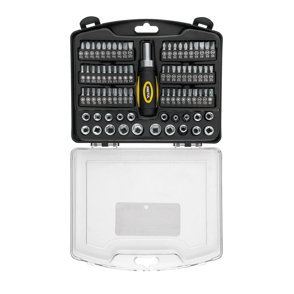 Juego de 81 herramientas 1/4" para mecanico Pretul