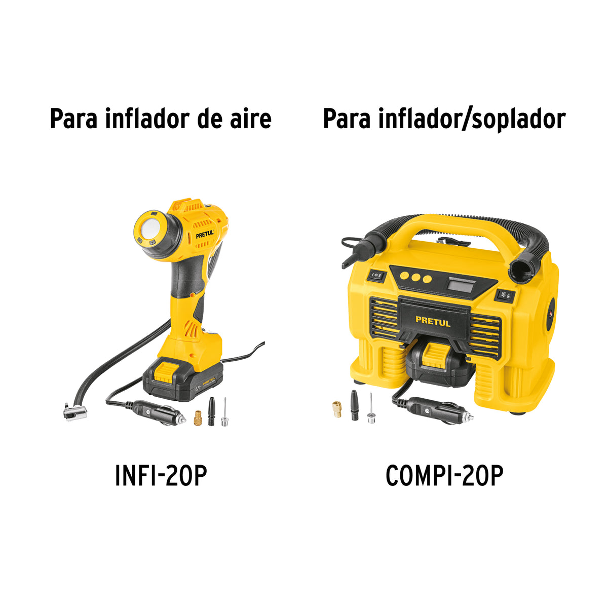 Juego de valvulas para inflador inalambrico PRETUL