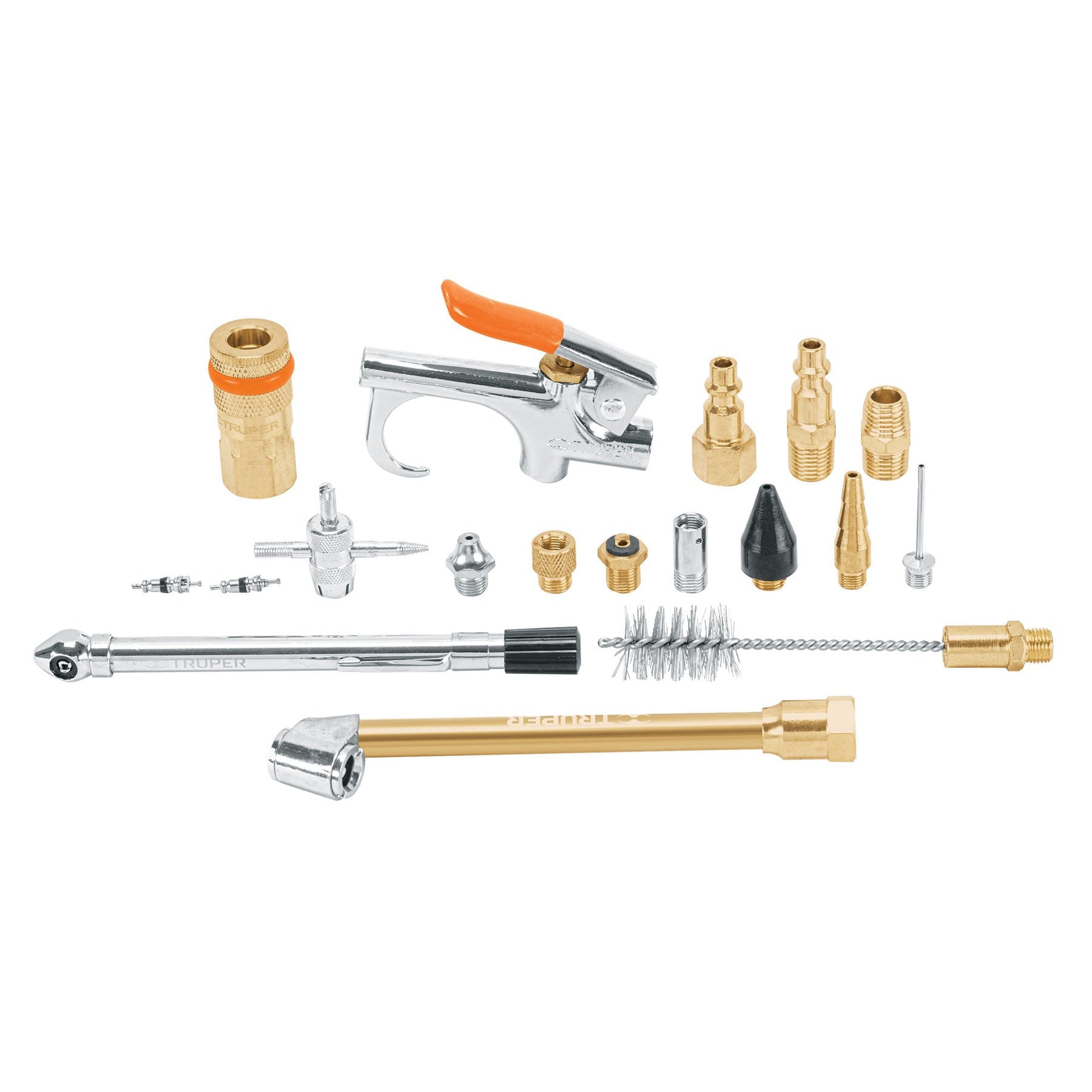 Juego de 18 accesorios neumaticos cuerda 1/4" NPT TRUPER