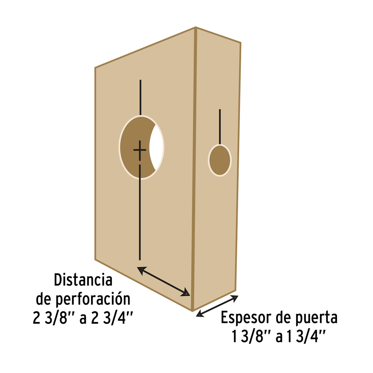 Juego de para instalar cerraduras Pretul 4 pzas