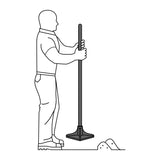 Pisón 8' x 8' con mango de acero de 48', Truper 8', 8', 48'