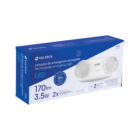 Lampara de emergencia de 24 Leds 170 lm dirigible recargable