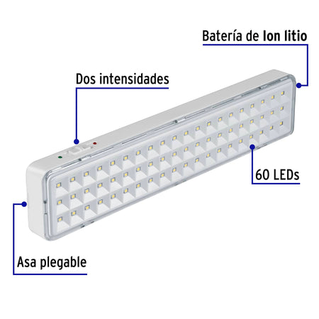 Lampara de emergencia de recargable Volteck 300 lm