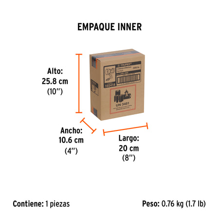 Linterna reflectora LED recargable TRUPER 2000 lm