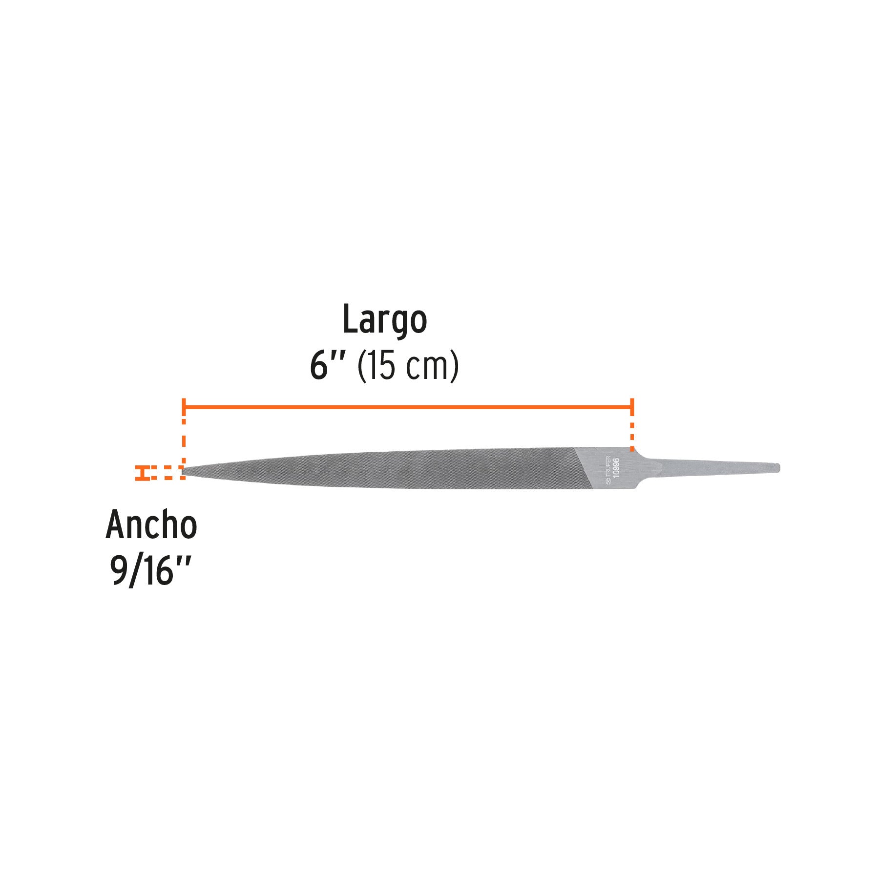 Lima para cerrajero fina 6', Truper 6'