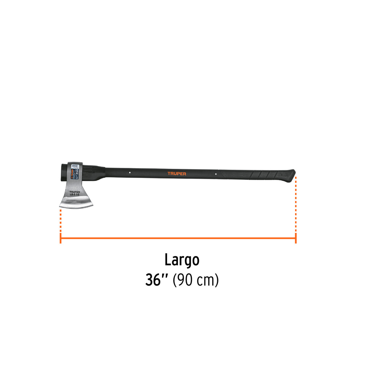 Hacha labor entera 2-1/2 lb, mango de fibra de vidrio 36'