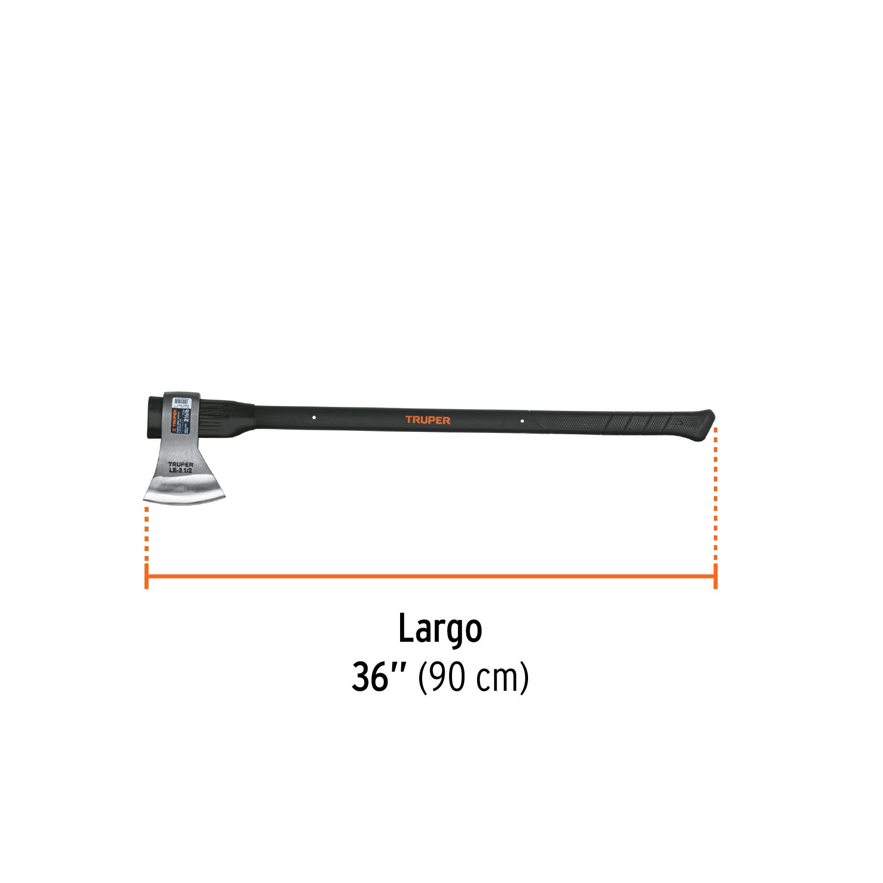 Hacha labor entera 2-1/2 lb, mango de fibra de vidrio 36'