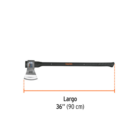 Hacha labor entera 3-1/2 lb, mango de fibra de vidrio 36'