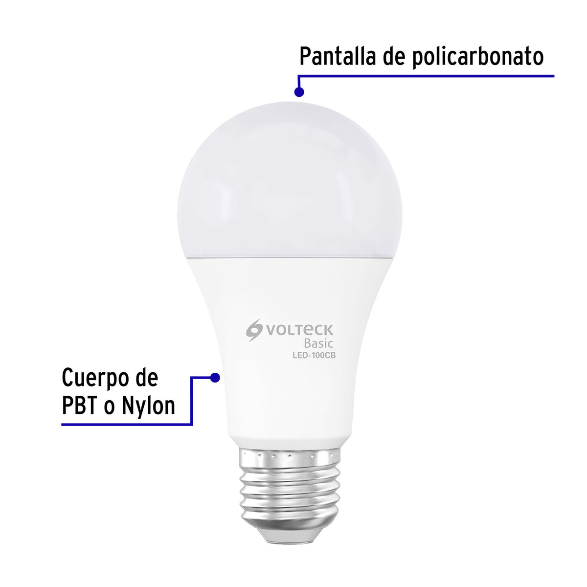 Foco LED 14W (75W) A19, 3000K blanca cálida, 1150 lm, BASIC