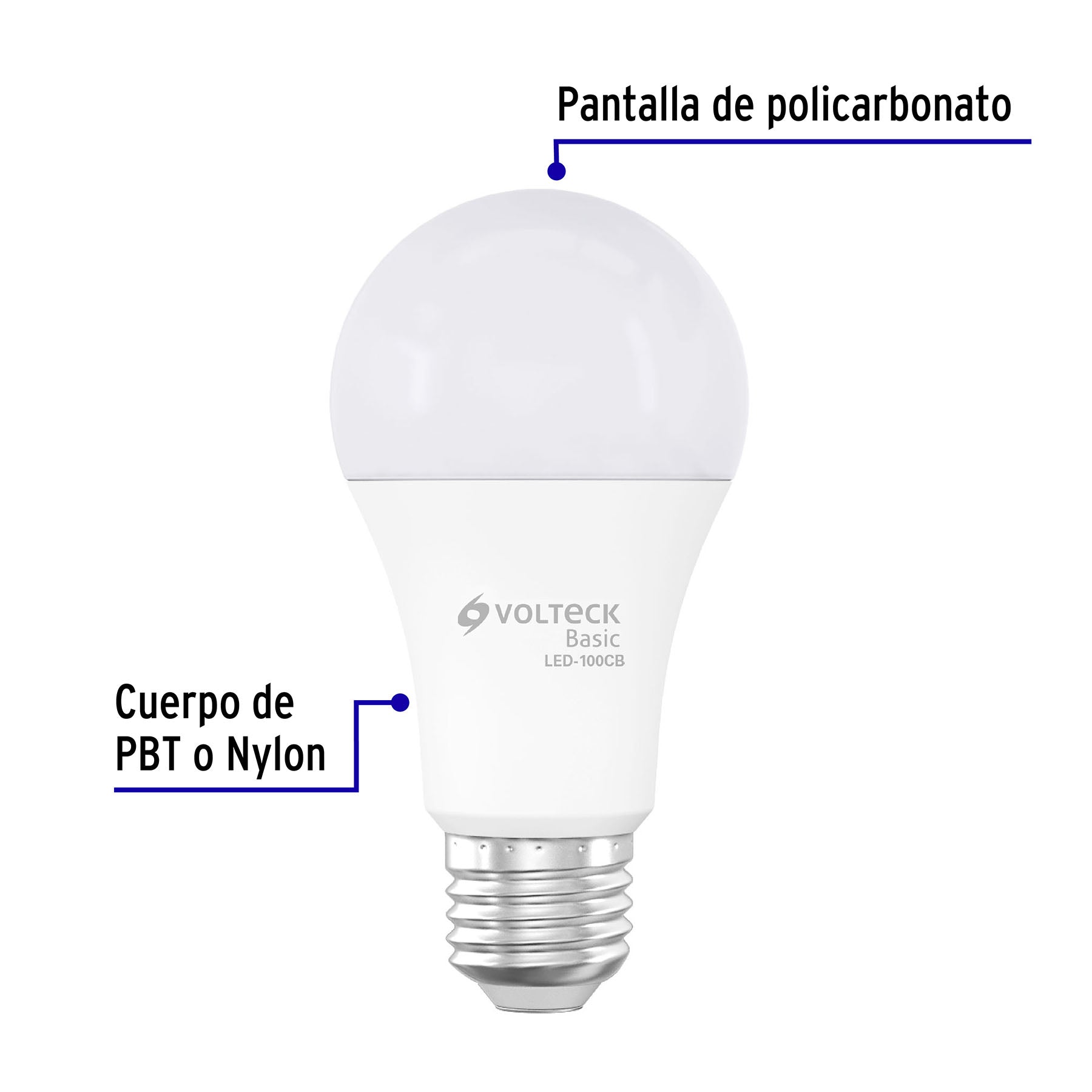 Foco LED 14W (75W) A19, 3000K blanca cálida, 1150 lm, BASIC