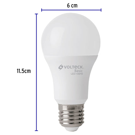 Pack 4 focos LED 14W (75W) A19, 6500K fría, 1150 lm, BASIC