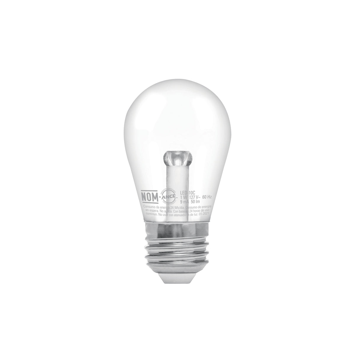 Foco LED 1 W sin filamento, S14, 2200K ambar, E26, VOLTECK