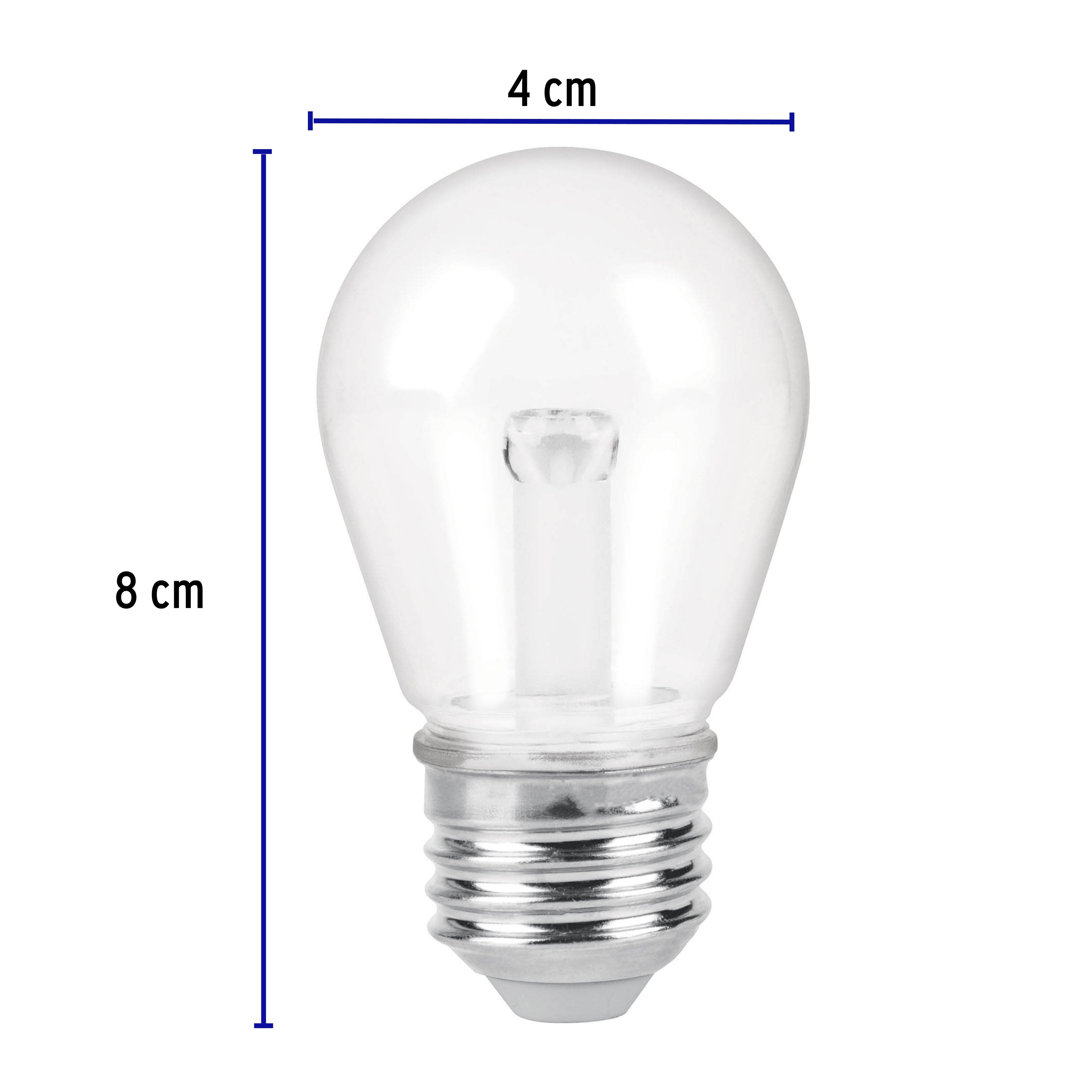 Foco LED 1 W sin filamento, S14, 2200K ambar, E26, VOLTECK
