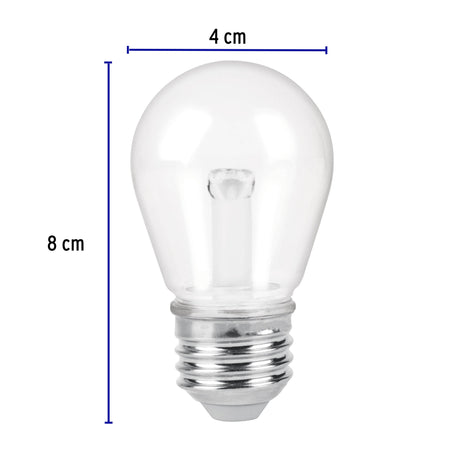 Foco LED 1 W sin filamento, S14, 2200K ambar, E26, VOLTECK