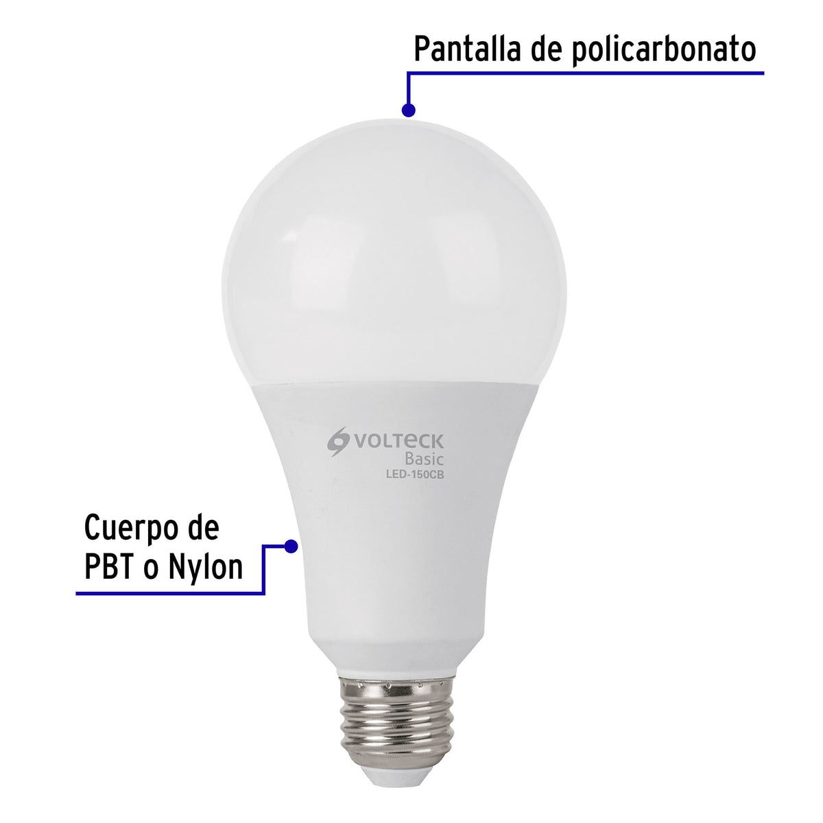 Foco LED 18W (125W) A25, 3000K blanca cálida, 1800 lm, BASIC