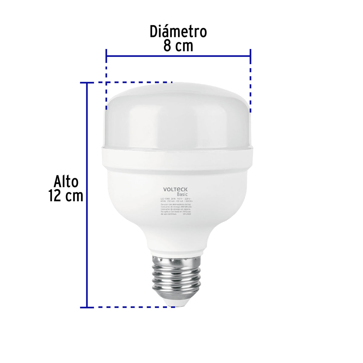 Foco LED alta potencia 20W (170W) 6500K blanca fria BASIC