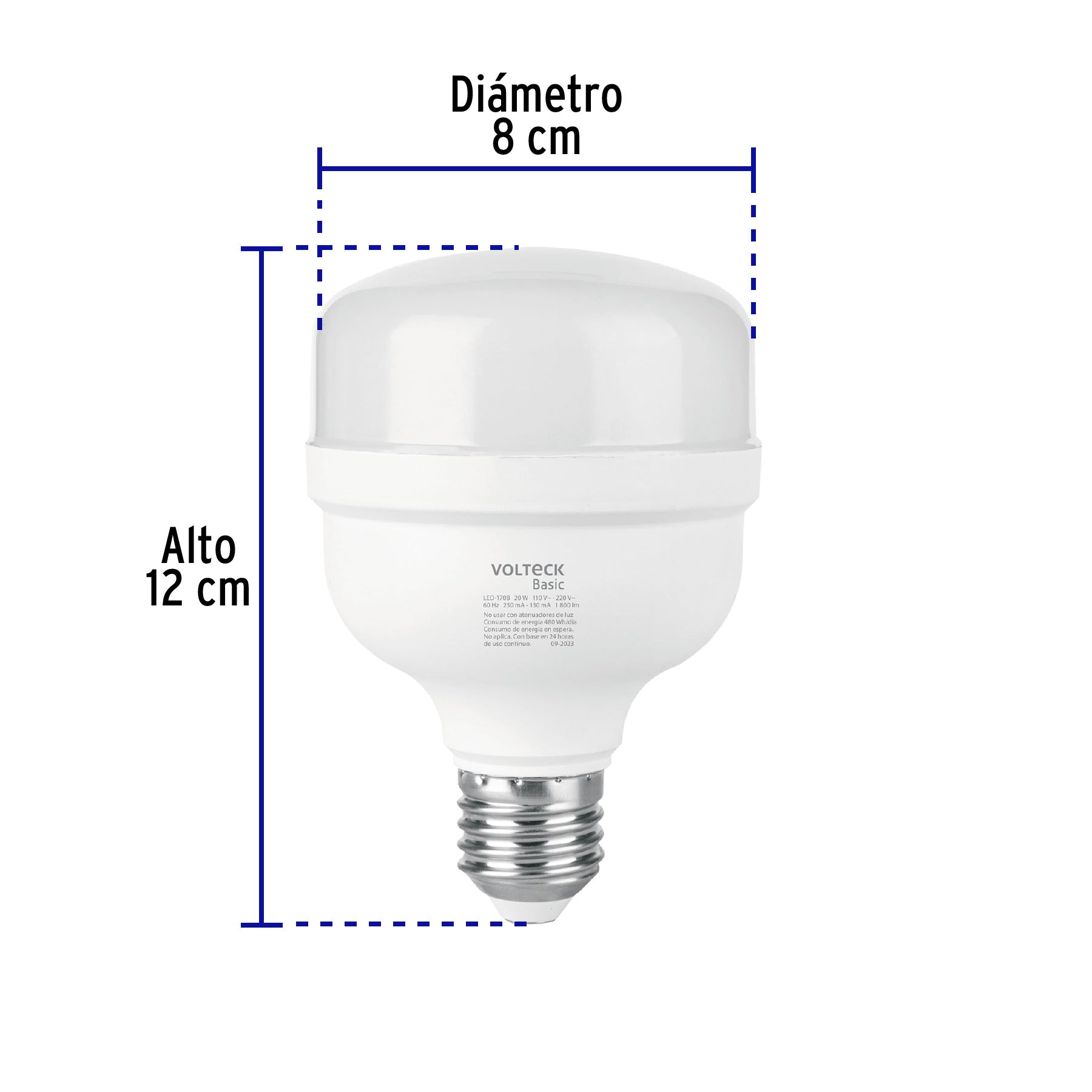 Foco LED alta potencia 20W (170W) 6500K blanca fria BASIC