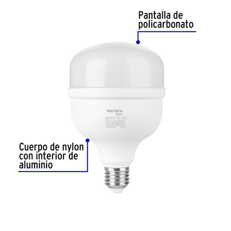 Foco LED alta potencia 25W (250W) 6500K blanca fría, BASIC