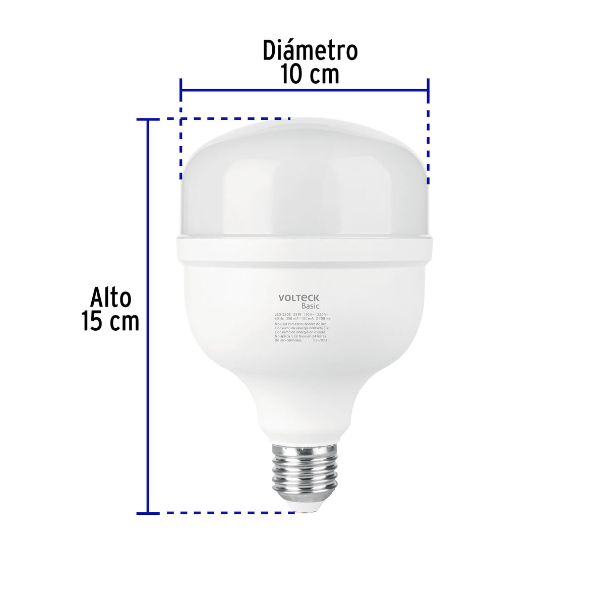Foco LED alta potencia 25W (250W) 6500K blanca fría, BASIC