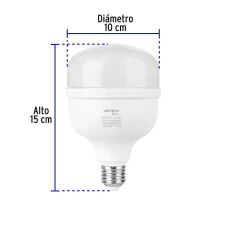 Foco LED alta potencia 25W (250W) 6500K blanca fría, BASIC