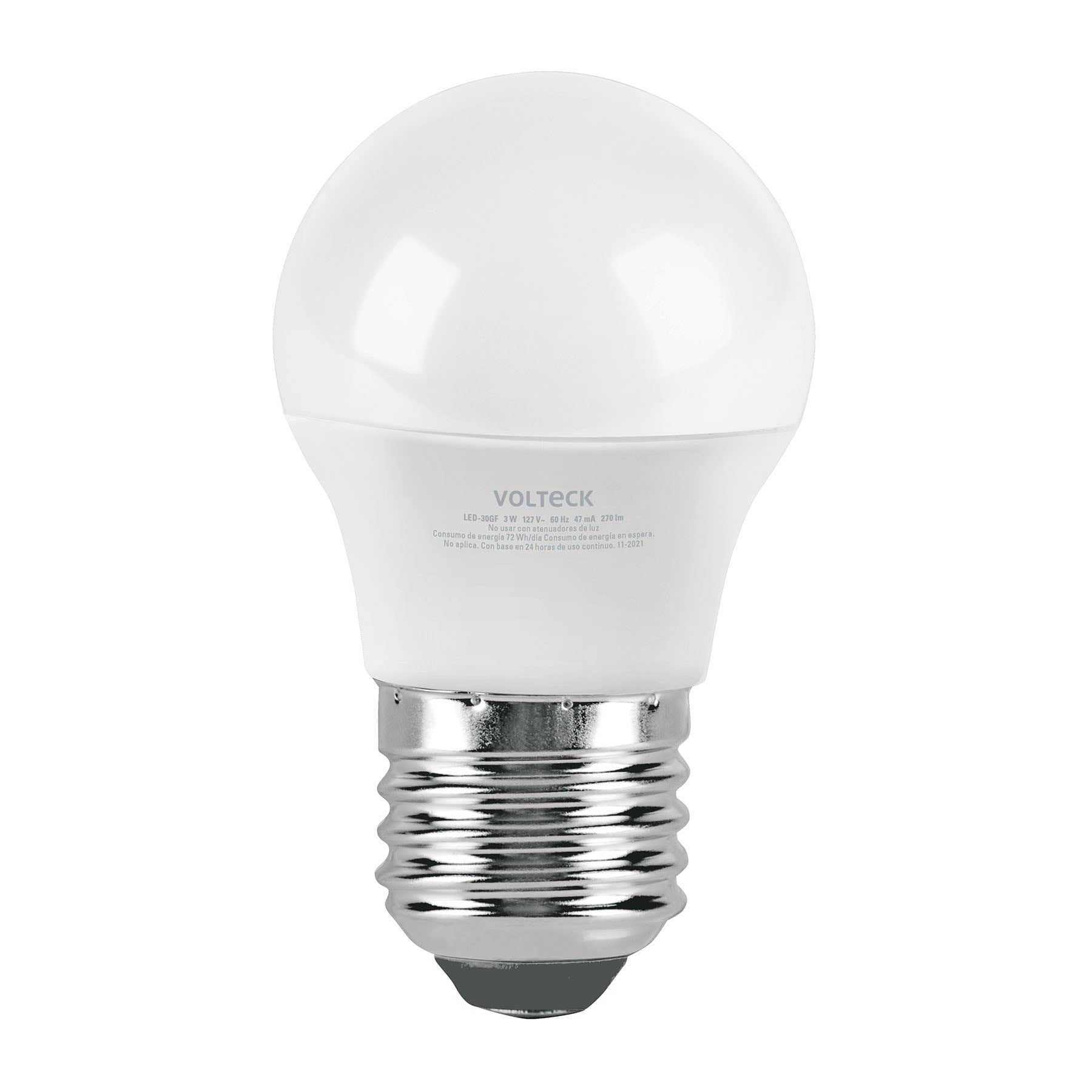 Foco LED 3W (25W) A19, 6500K blanca fría, 270 lm, blíster