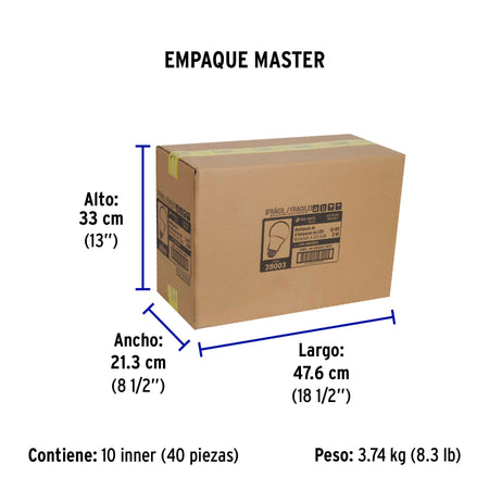 Pack 4 focos LED 3W (25W) G45, 6500K fría, 270 lm, BASIC