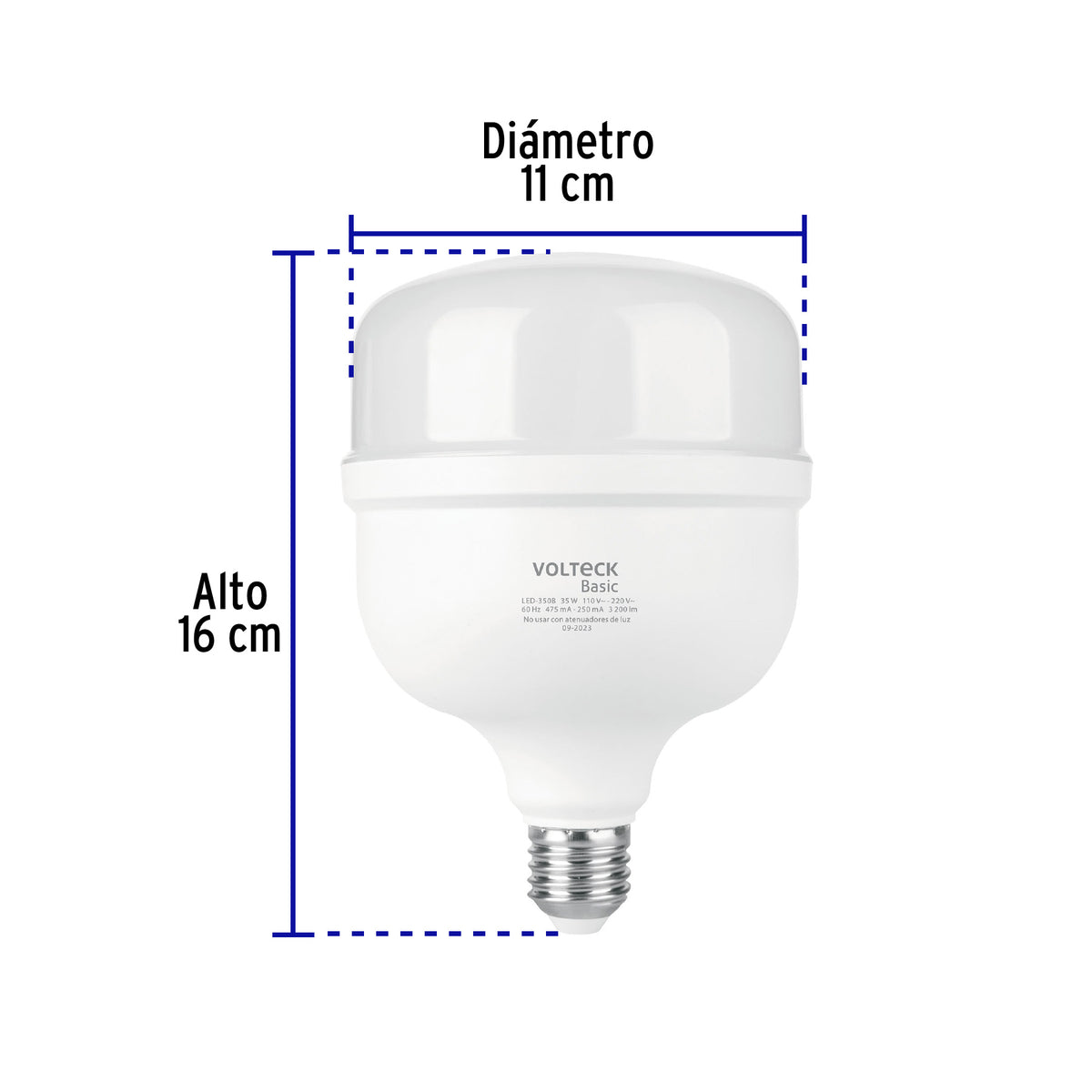 Foco LED alta potencia 35W (350W) 6500K blanca fría, BASIC