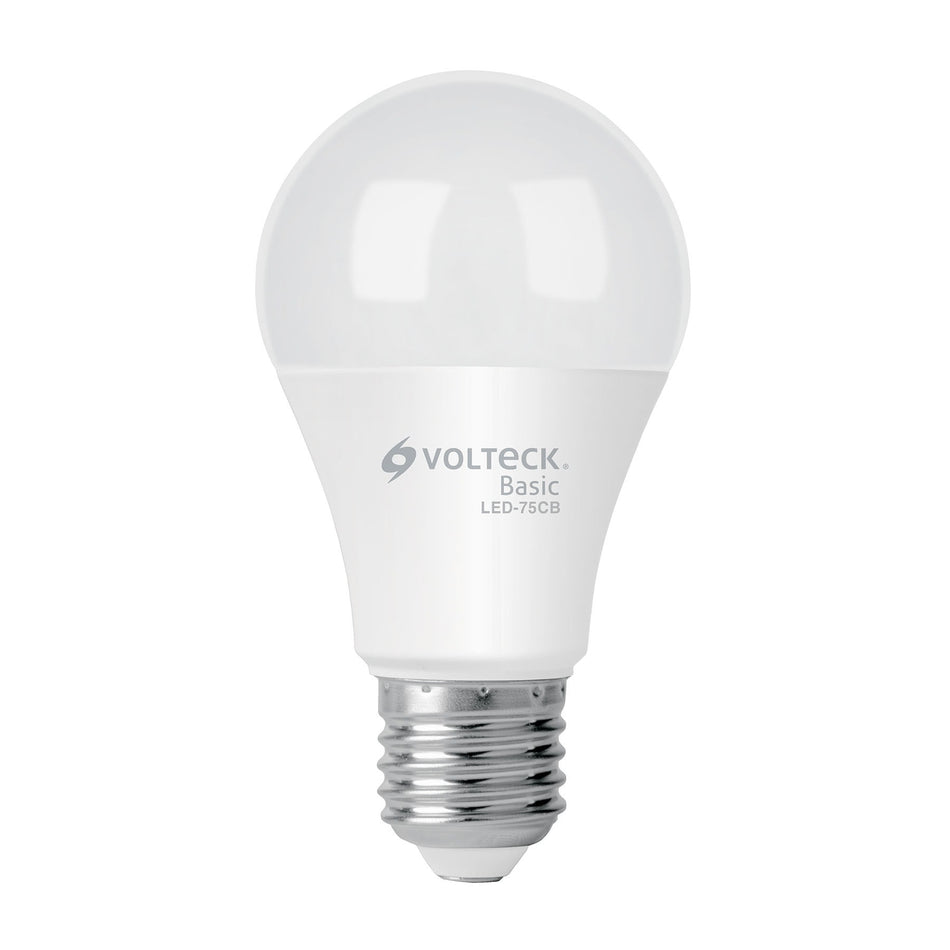 Foco LED 6W (40W) A19, 3000K blanca cálida, 570 lm, BASIC