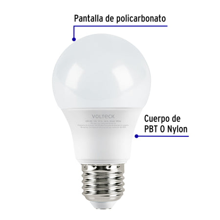Foco LED 6W (40W) G45, 3000K blanca cálida, 550 lm, blíster