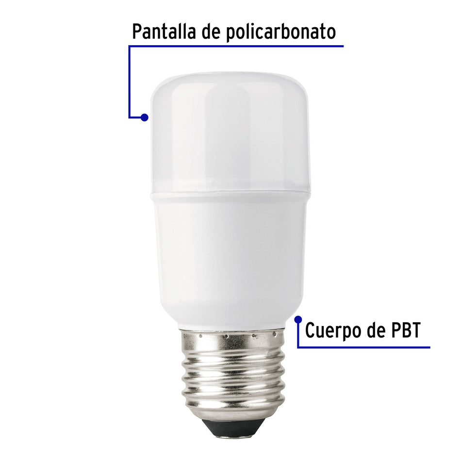 Foco LED 5 W, tipo barra, 6500K blanca fría, E26, VOLTECK