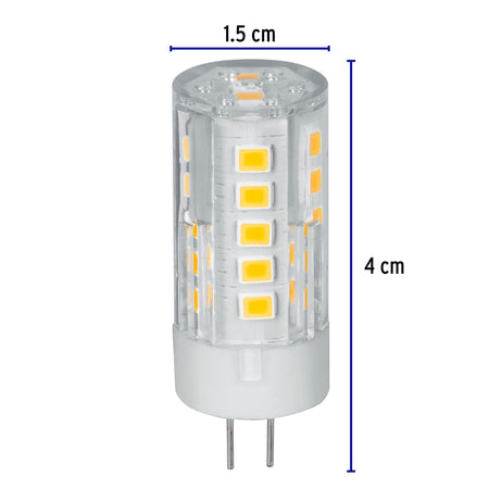 Foco LED 3 W tipo capsula 2700K luz ambar G4 VOLTECK