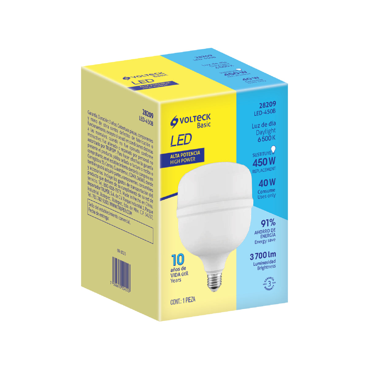 Foco LED alta potencia 40W (450W) 6500K blanca fria BASIC