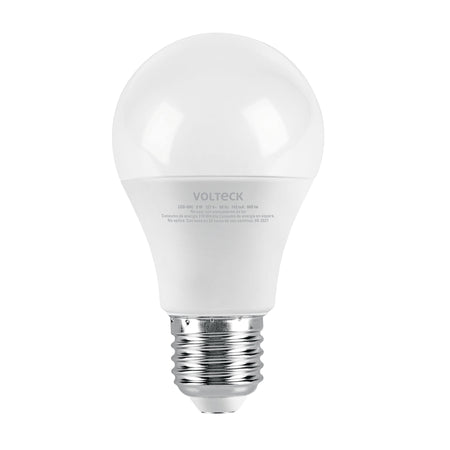 Foco LED 9W (60W) A19, 3000K blanca cálida, 800 lm, blíster