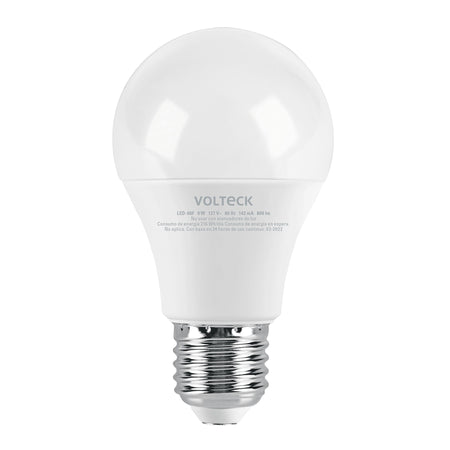 Foco LED 9W (60W) A19, 6500K blanca fría, 800 lm, blíster