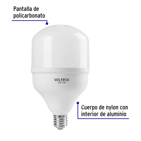 Foco LED alta potencia 70W (750W) 6500K blanca fria E39