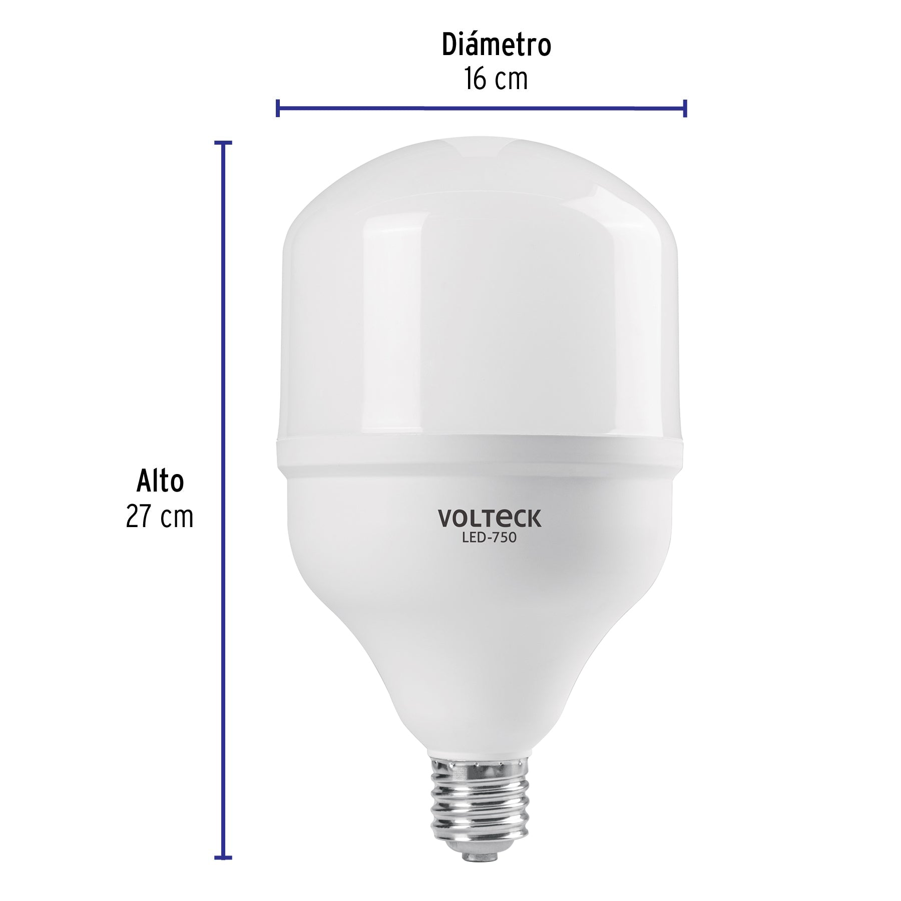 Foco LED alta potencia 70W (750W) 6500K blanca fria E39