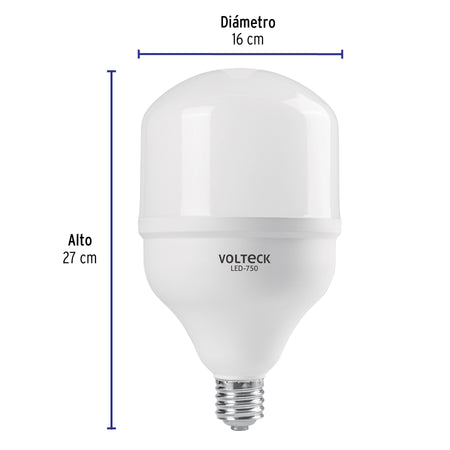 Foco LED alta potencia 70W (750W) 6500K blanca fria E39