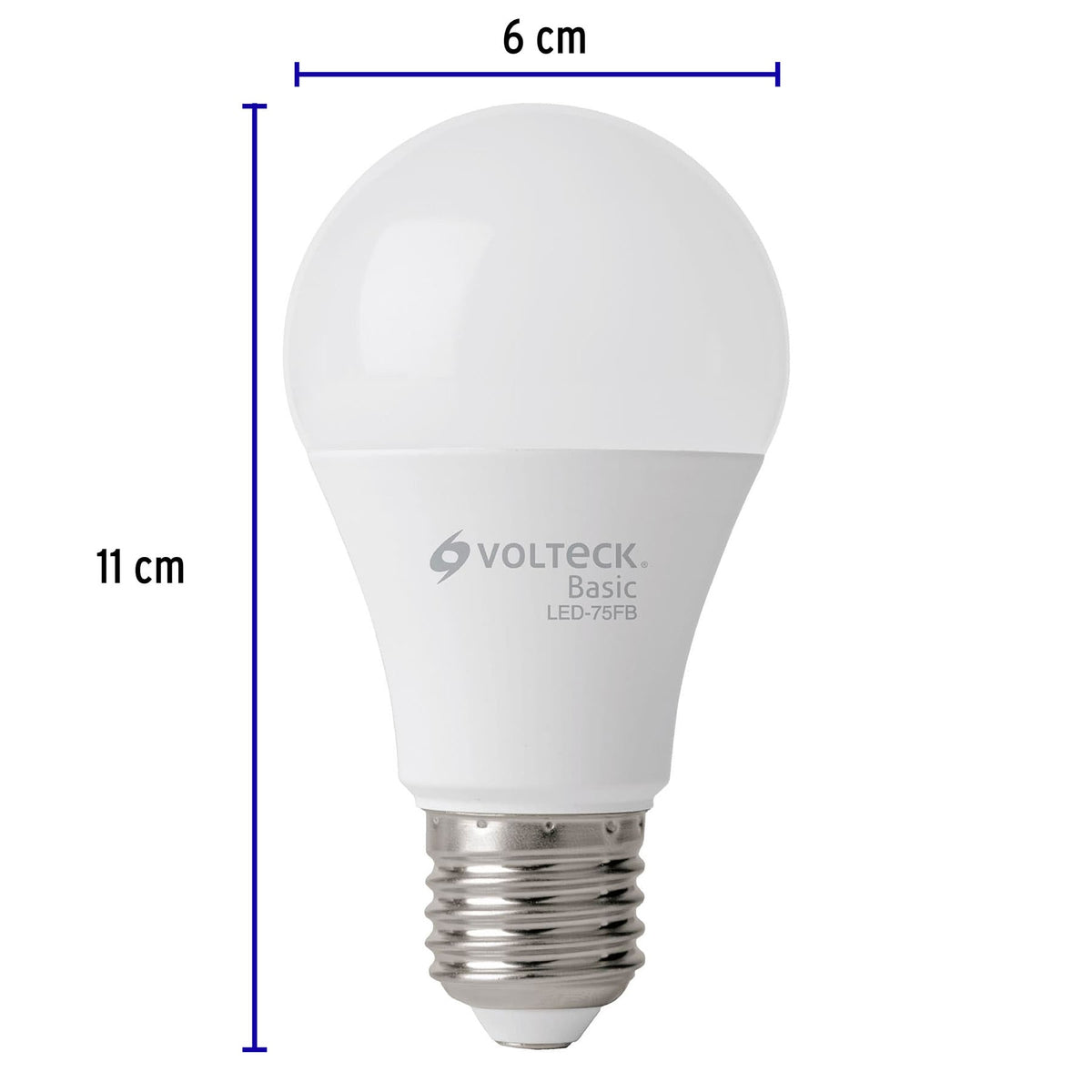 Pack 4 focos LED 10W (75W) A19, 6500K fría, 950 lm, BASIC