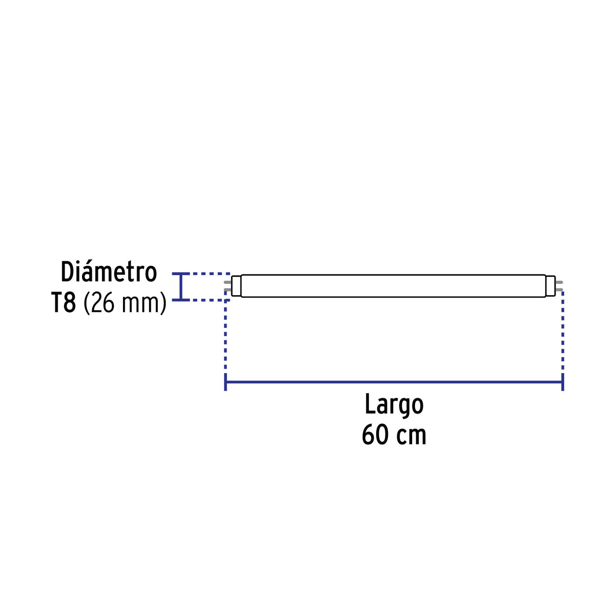 Tubo LED T8 9W G13, 6500K blanca fría, BASIC descontinuado