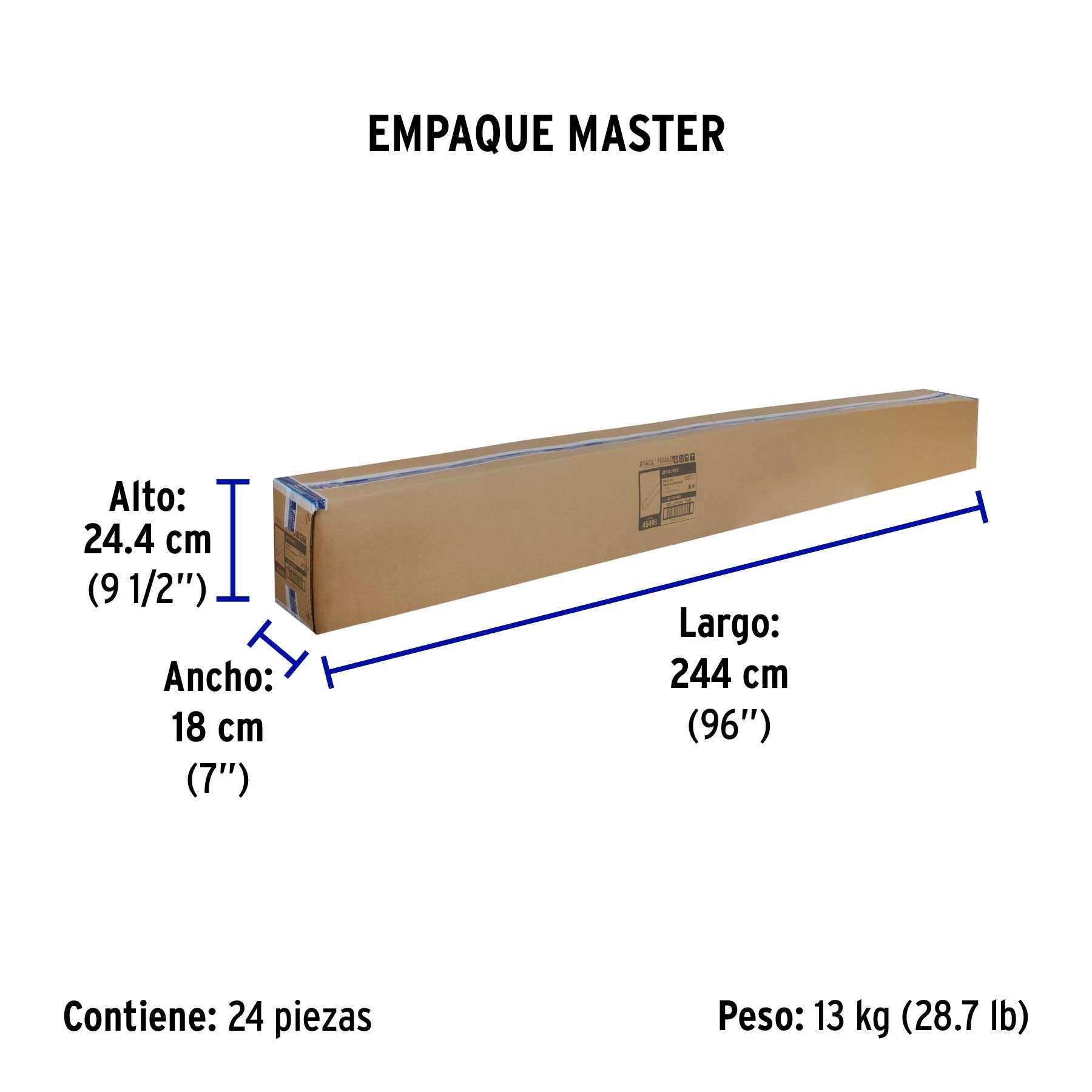 Tubo LED T8 36W FA8,6500K blanca fría, opalino, VOLTECK