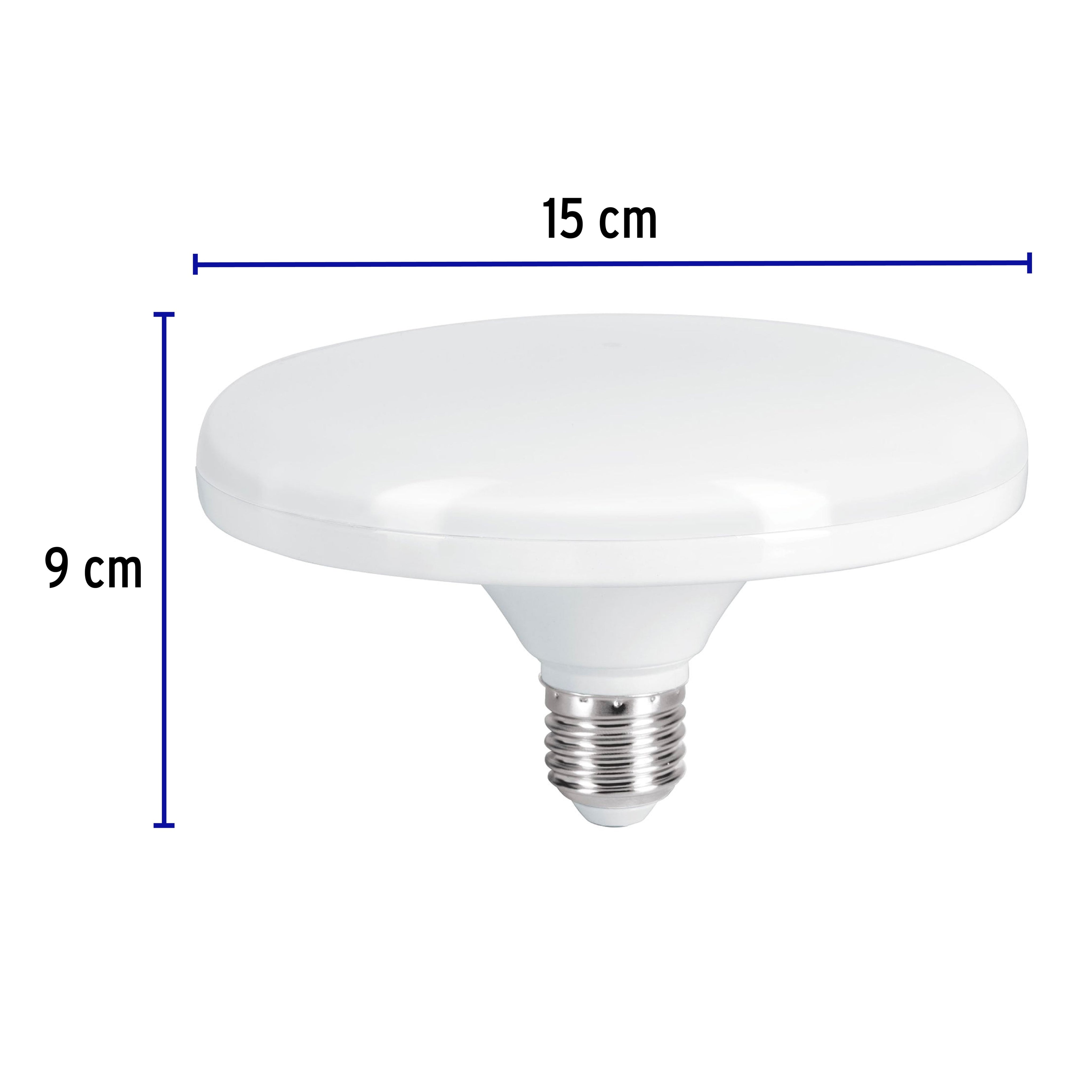 Lampara de LED tipo OVNI 18 W luz calida en caja Volteck