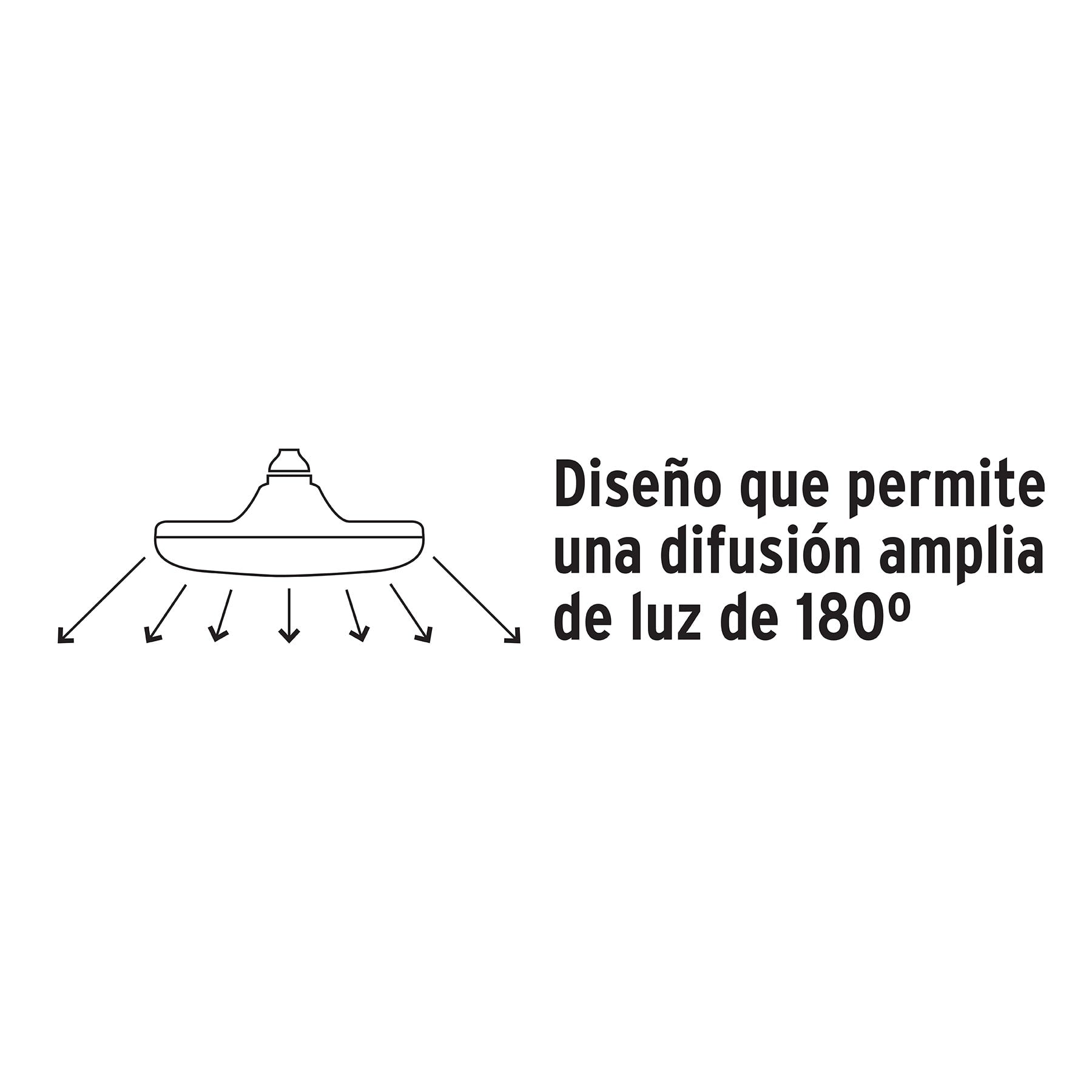 Lampara de LED tipo OVNI 18 W luz calida en caja Volteck